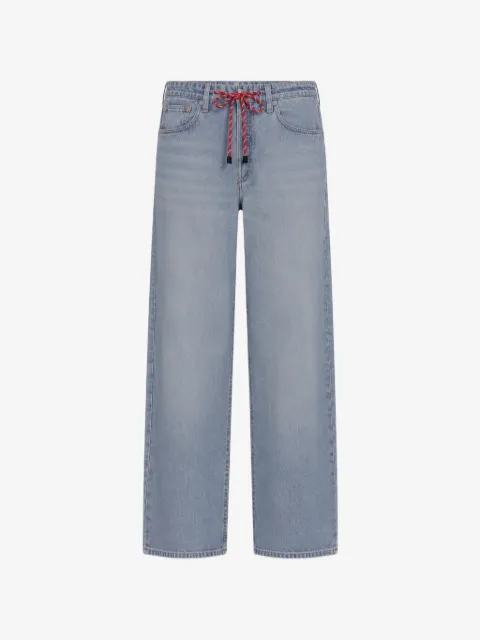 rag & bone rb Miramar denim-print drawstring trousers