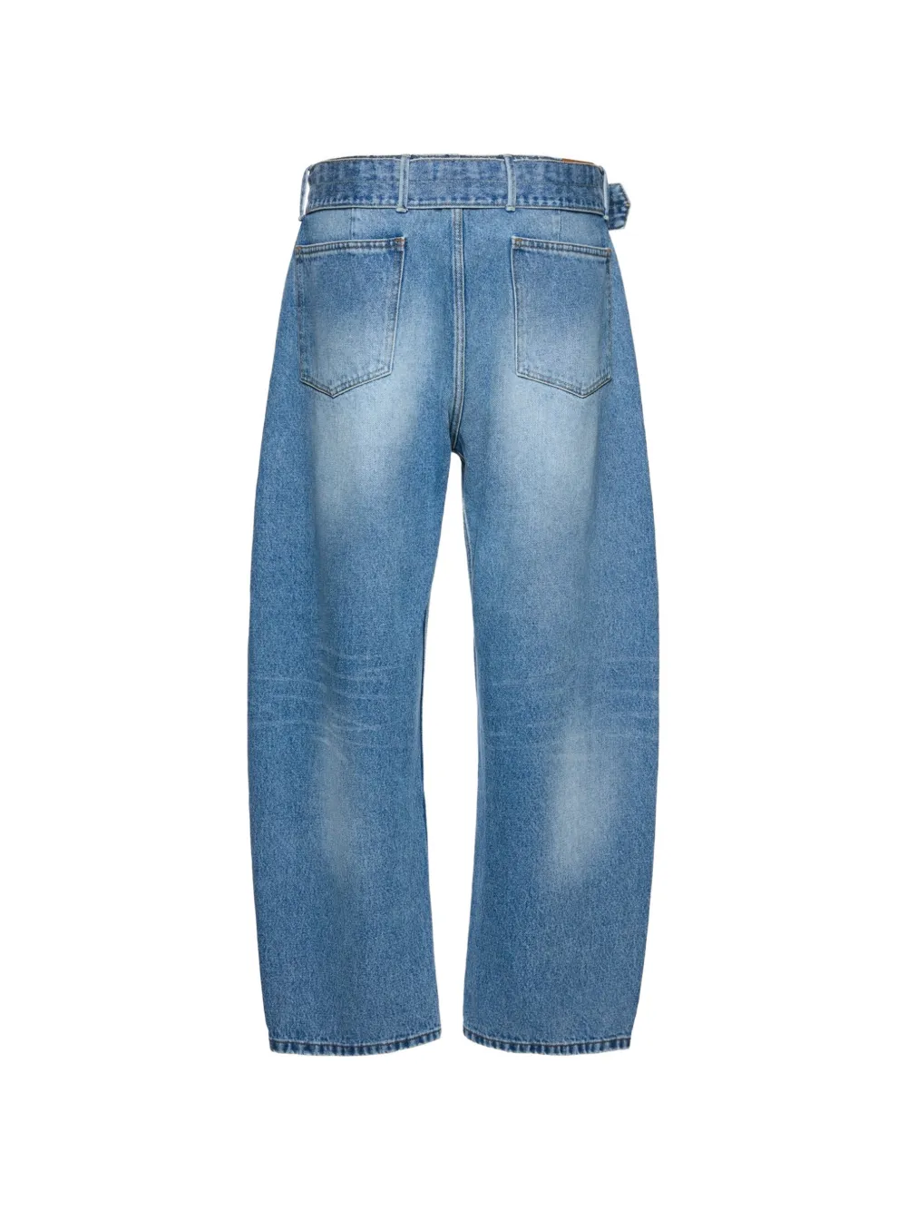 Magda Butrym Jeans met vervaagd effect en ceintuur Blauw