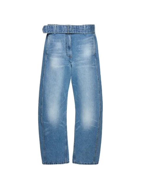 Magda Butrym jeans con efecto desgastado y cinturón