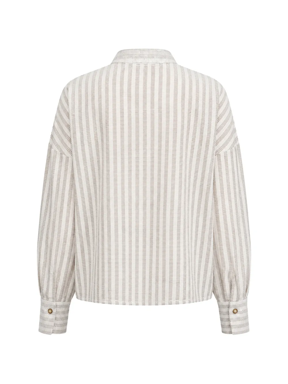 Forme D'expression Gestreep overhemd met verlaagde schouders Beige