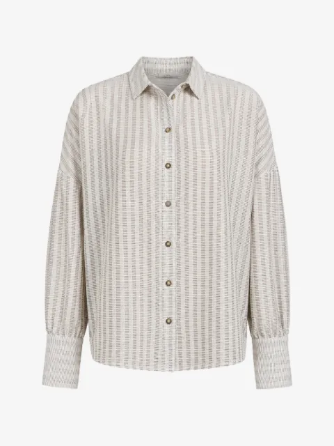Forme D'expression striped drop-shoulder shirt