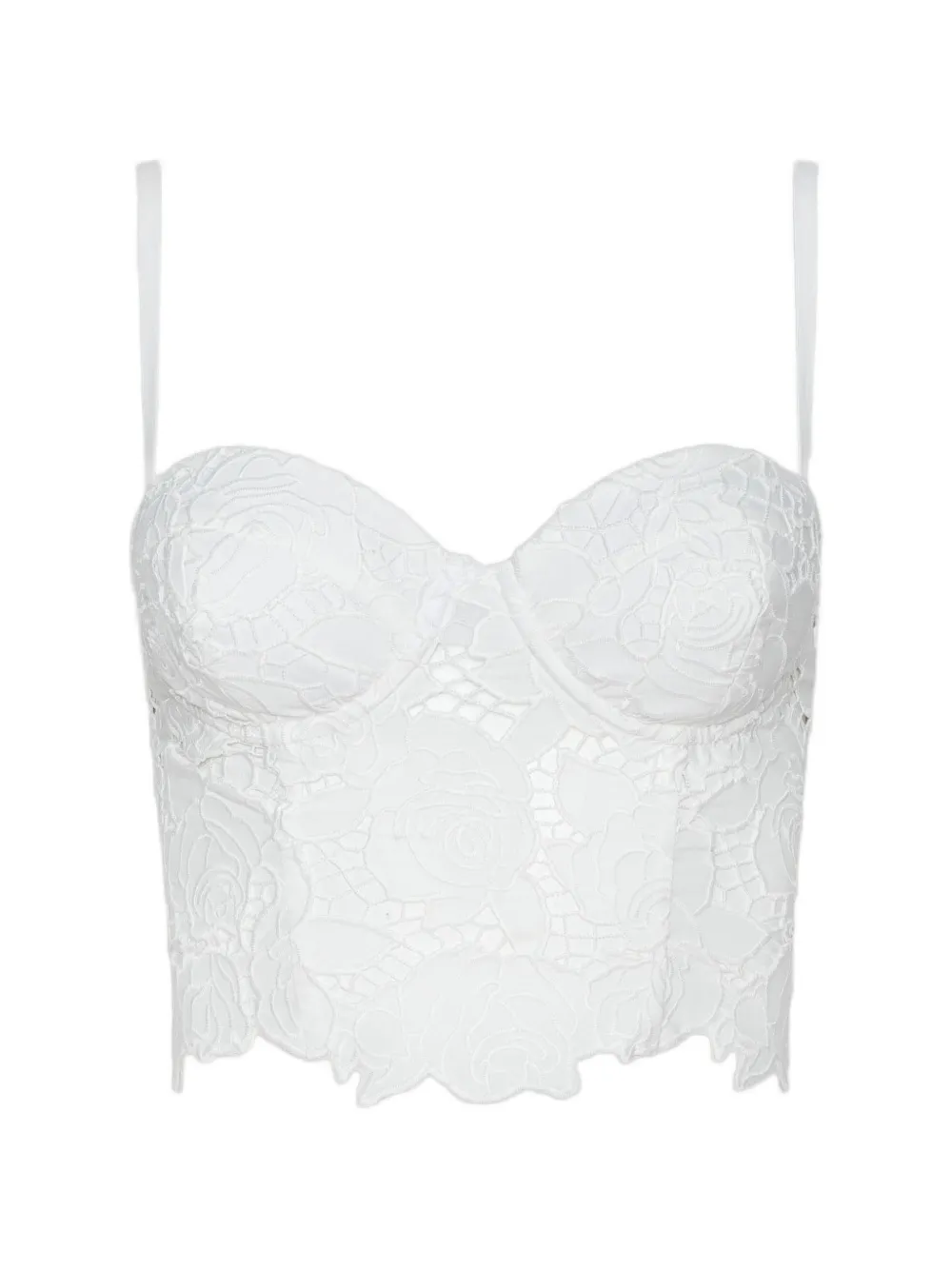 L'Agence Sonya floral-lace bralette - Weiß