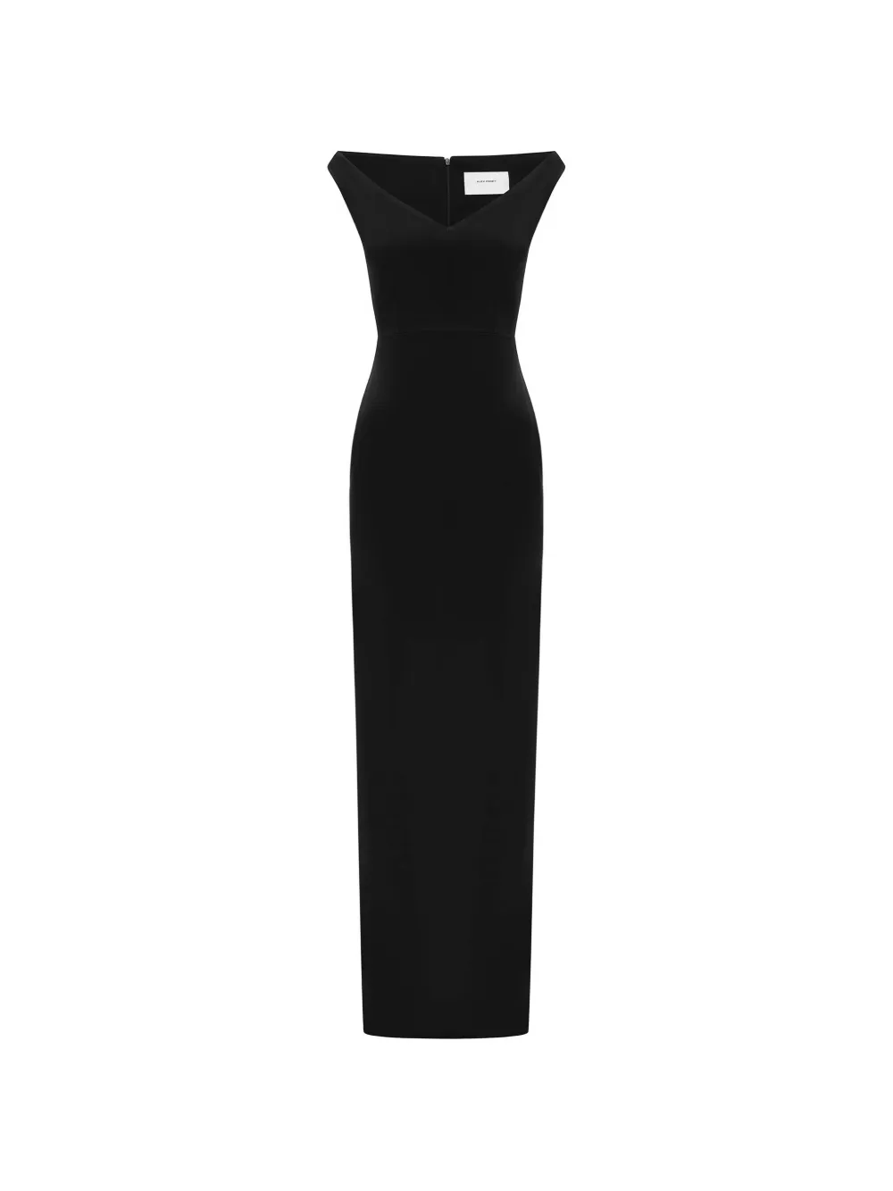 Alex Perry off-shoulder slit-detail maxi dress - Schwarz