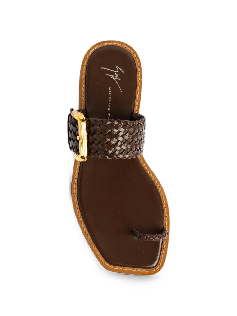 Giuseppe Zanotti Sandalen met geweven bandje Bruin
