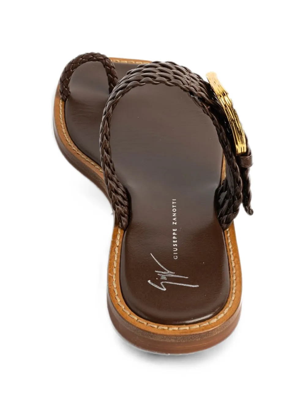 Giuseppe Zanotti Sandalen met geweven bandje Bruin