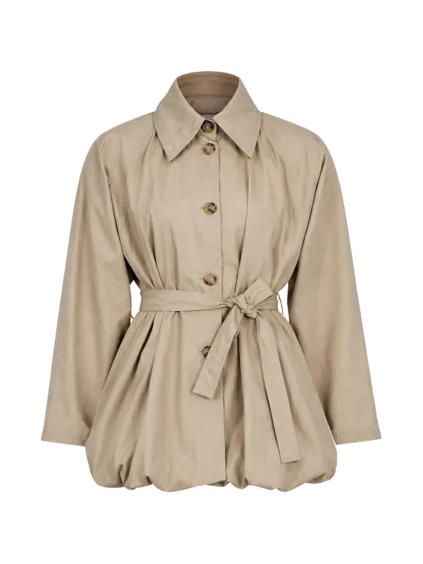 Magda Butrym Bubble Single-breasted Coat in Neutrals