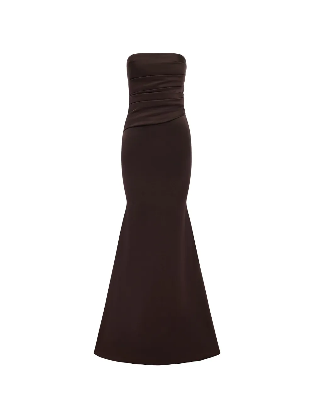 Alex Perry strapless ruched maxi gown - Braun