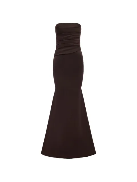 Alex Perry strapless ruched maxi gown