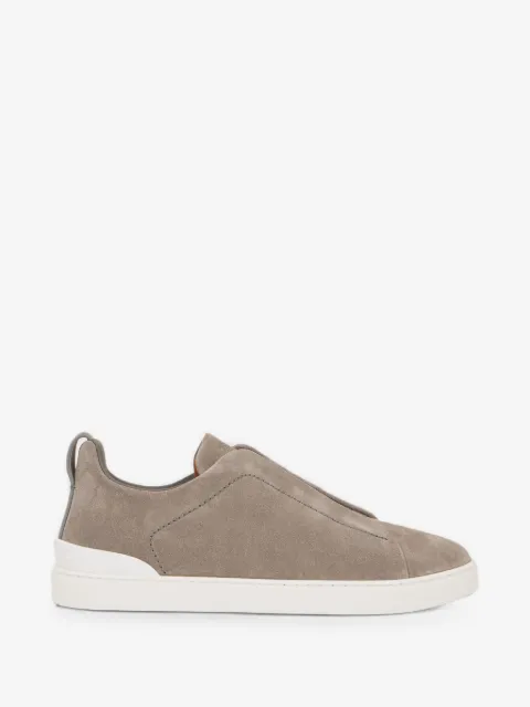 Zegna utility blue suede Triple Stitch™ sneakers