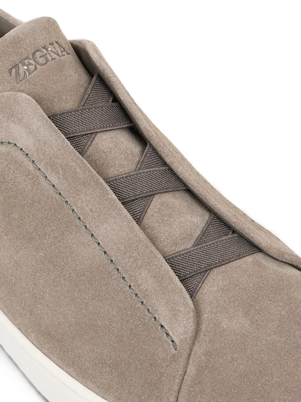 Zegna Triple Stitch™ suède cargo sneakers Blauw