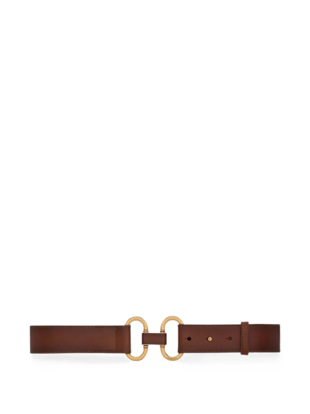Saint Laurent buckle-fastening leather belt - Braun
