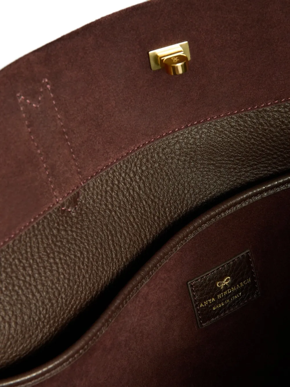 Anya Hindmarch Mortimer Whipstitch-trim Tote Bag in Brown, view 5
