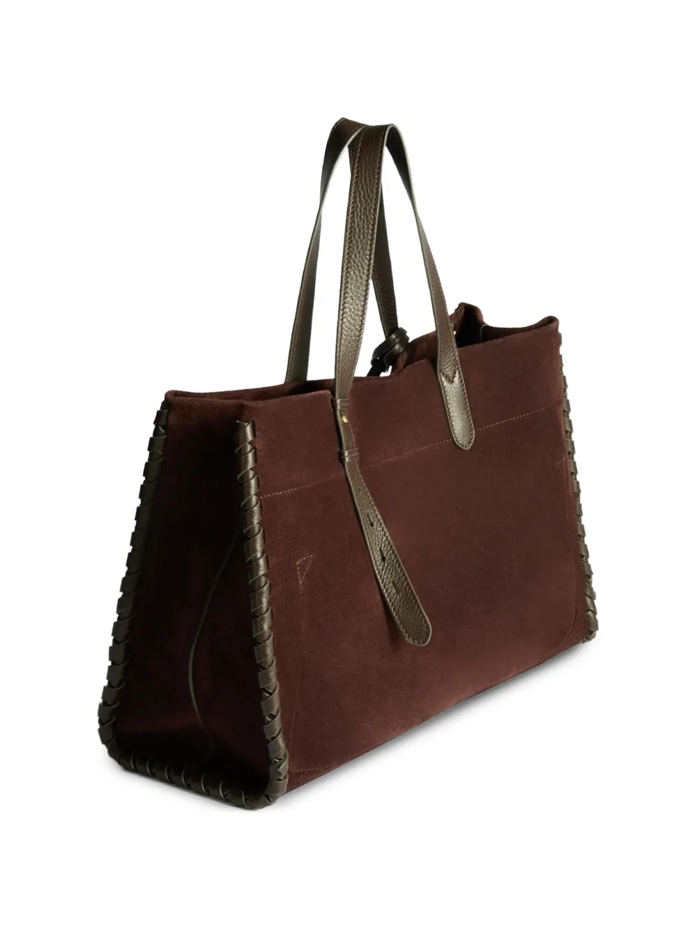 Anya Hindmarch Mortimer Whipstitch-trim Tote Bag in Brown, view 2