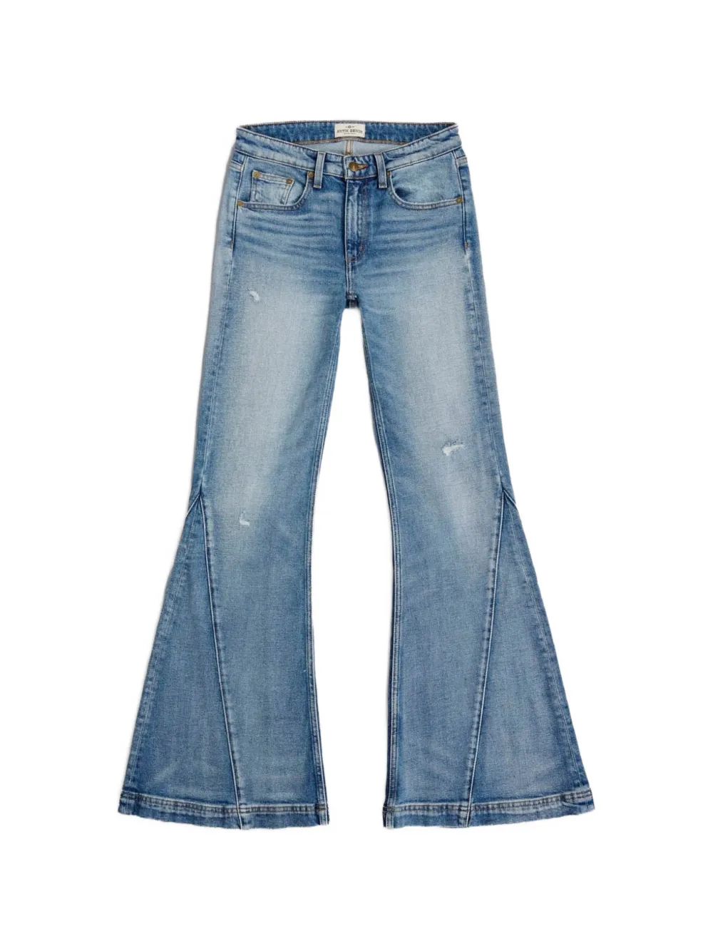 ANTIK DENIM Texas flare-leg distressed jeans - Blau