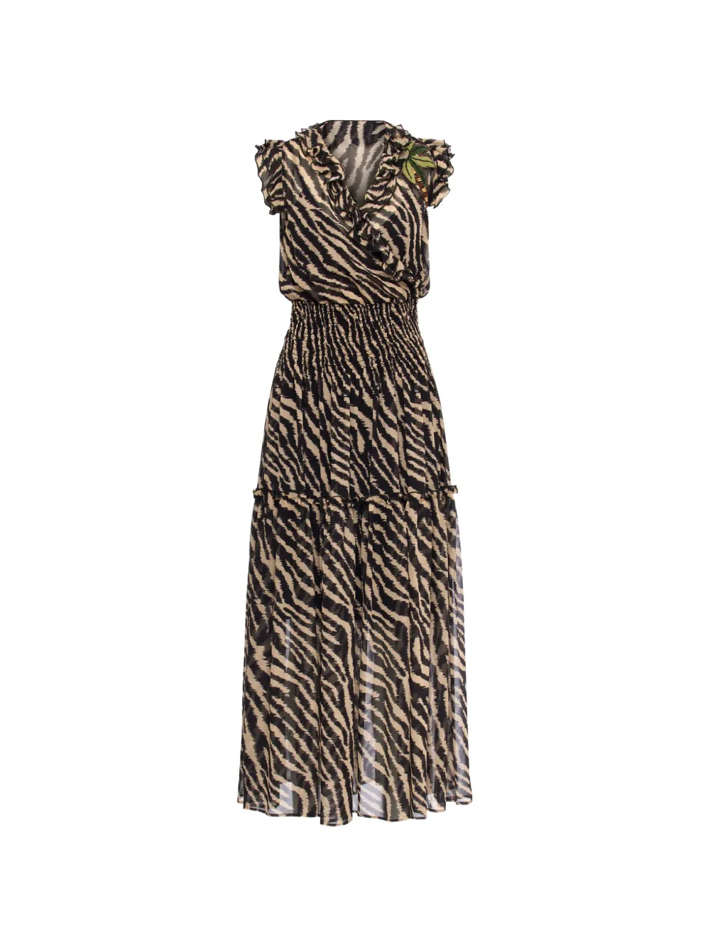 MAISON COMMON ruffled zebra-print dress
