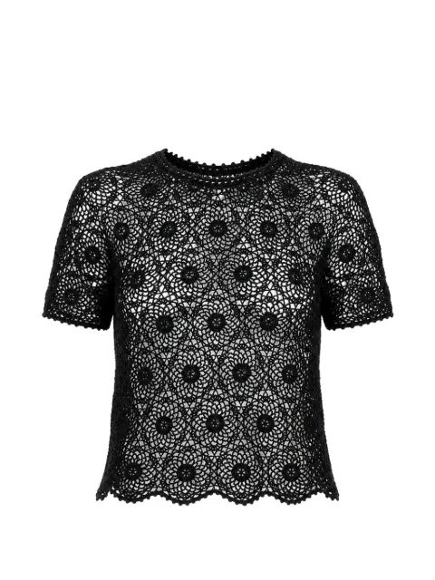 Nili Lotan blusa tejida de crochet Elionne