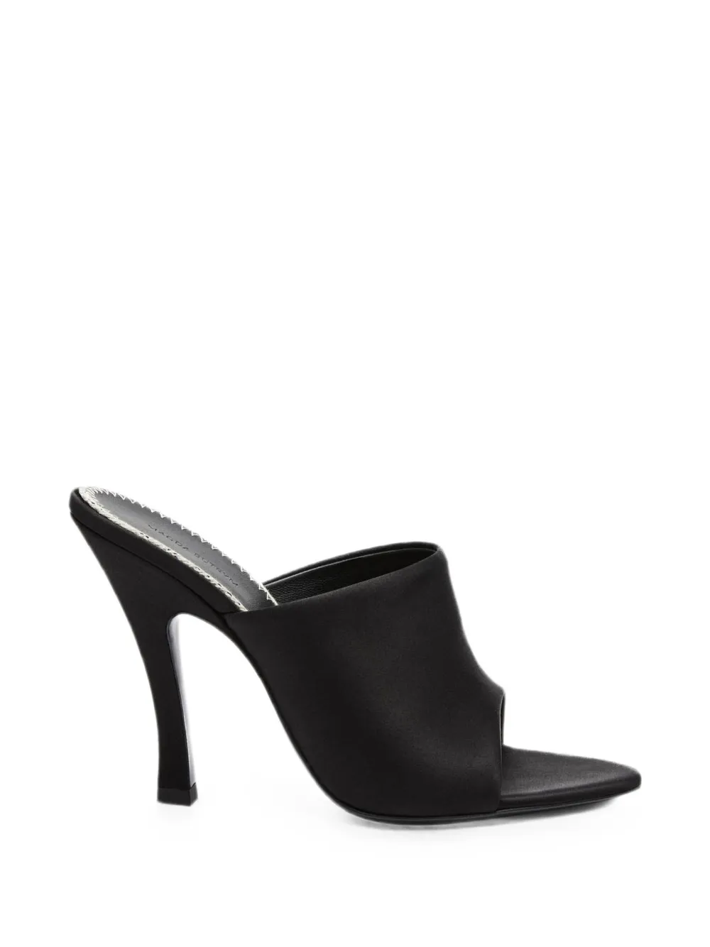 Magda Butrym open-toe satin-finish sandals Zwart