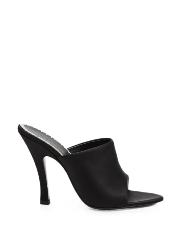 Magda Butrym Open-toe Satin-finish Sandals in Black