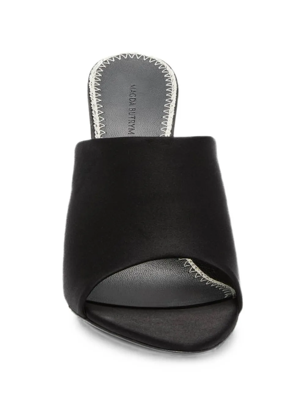 Magda Butrym open-toe satin-finish sandals Zwart