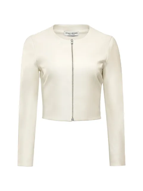 Susan Bender zip-up leather jacket