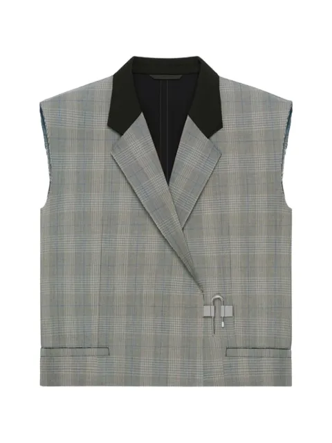 Givenchy chaleco con motivo de cuadros príncipe de Gales