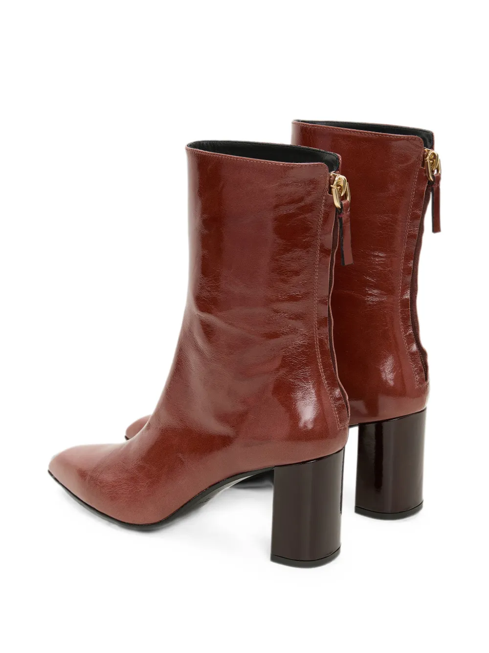 Dorothee Schumacher Crackle Shine ankle boots Rood