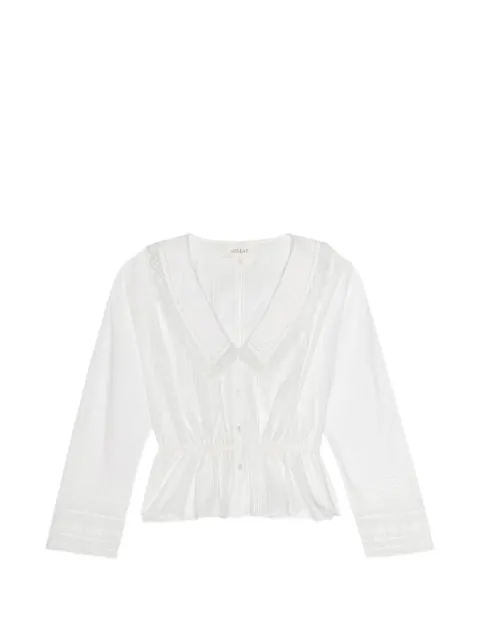 The Great. Harper lace-trim shirt