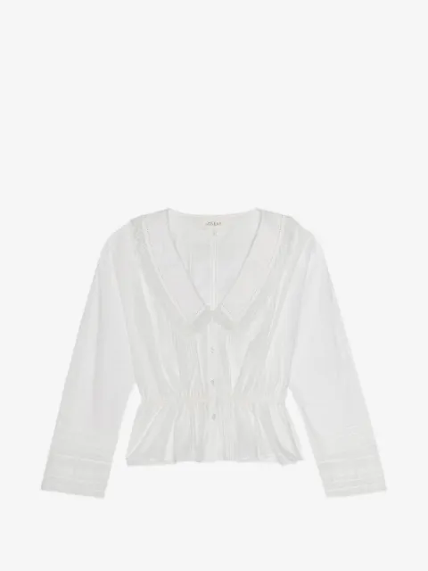 The Great. Harper lace-trim shirt