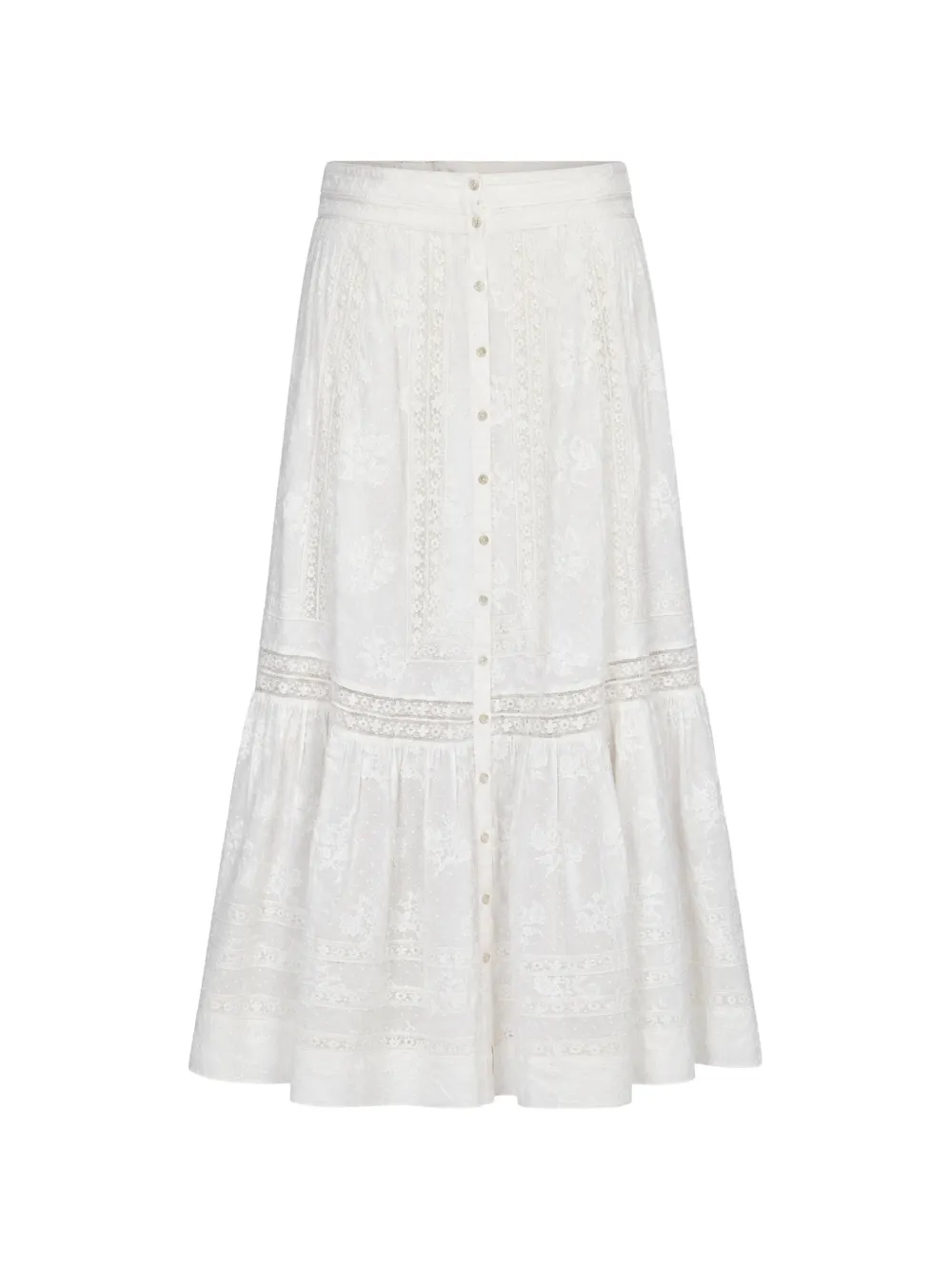 LoveShackFancy Araminta maxi skirt - Weiß
