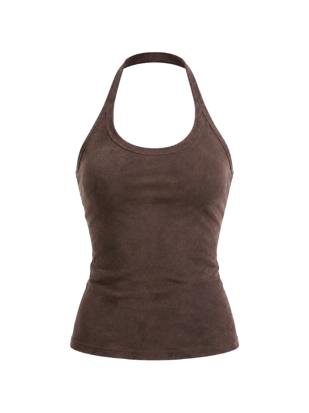 Stouls Cherry halterneck top - Marrone