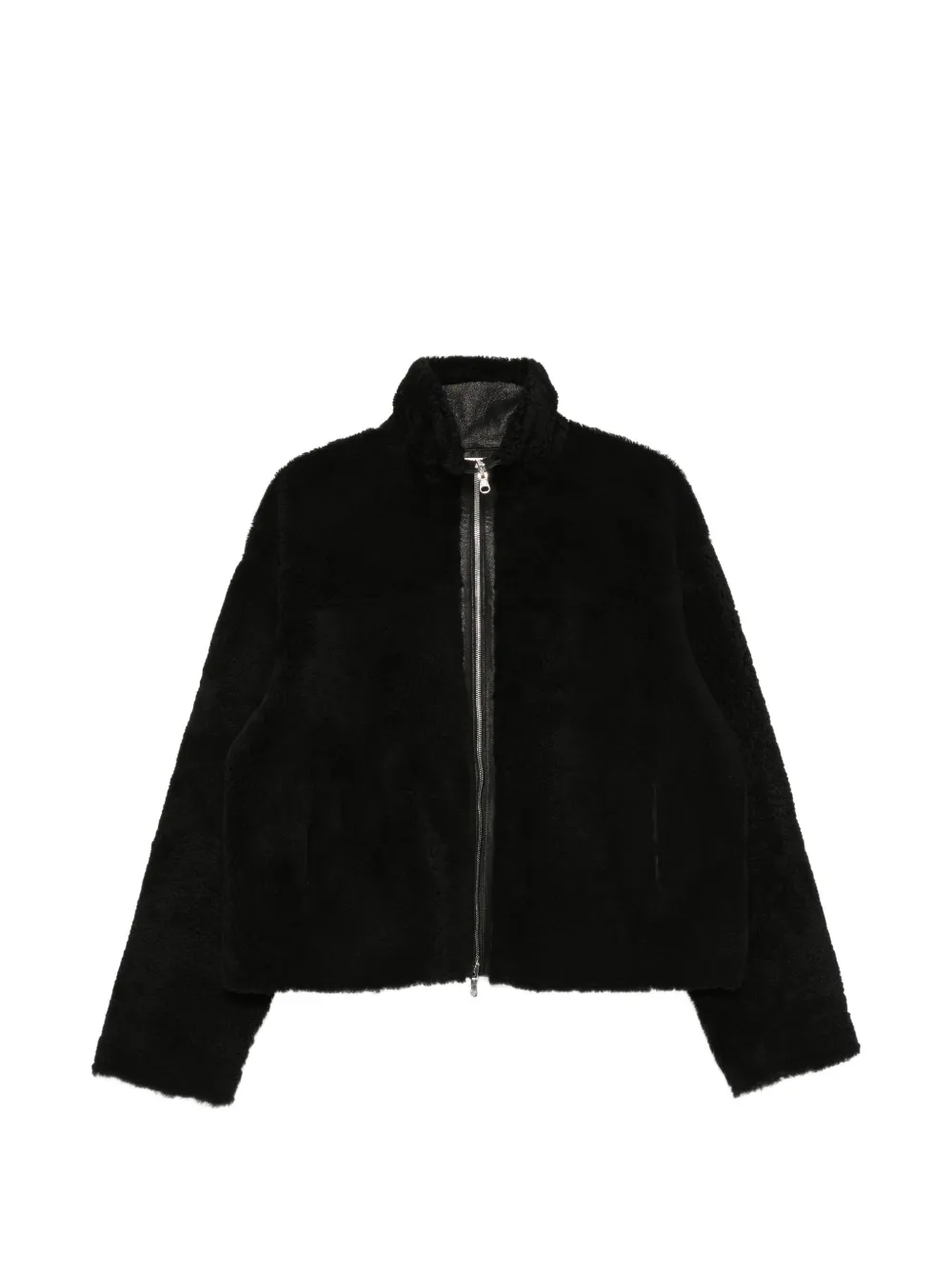 Utzon shearling zip-up reversible jacket - Schwarz