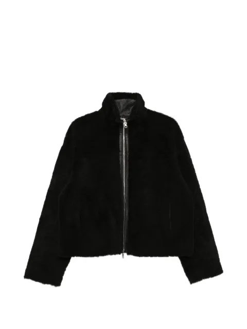 Utzon shearling zip-up reversible jacket