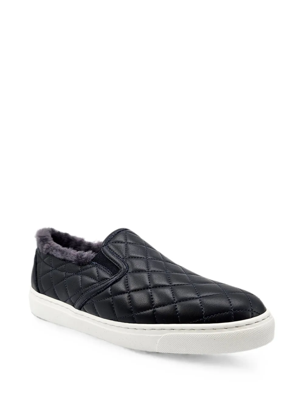 Madison.Maison Gewatteerde sneakers met lammy afwerking Blauw