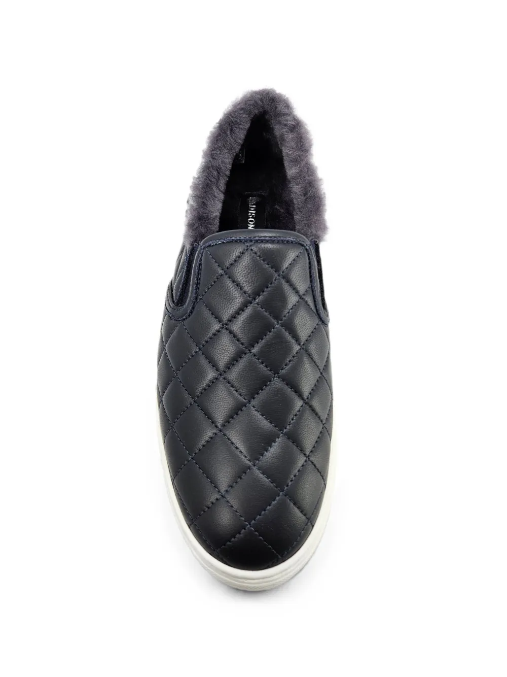 Madison.Maison Gewatteerde sneakers met lammy afwerking Blauw