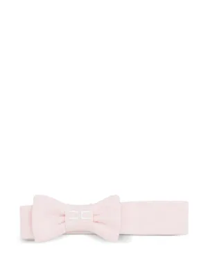Elisabetta Franchi La Mia Bambina bow-detail logo-embroidered headband