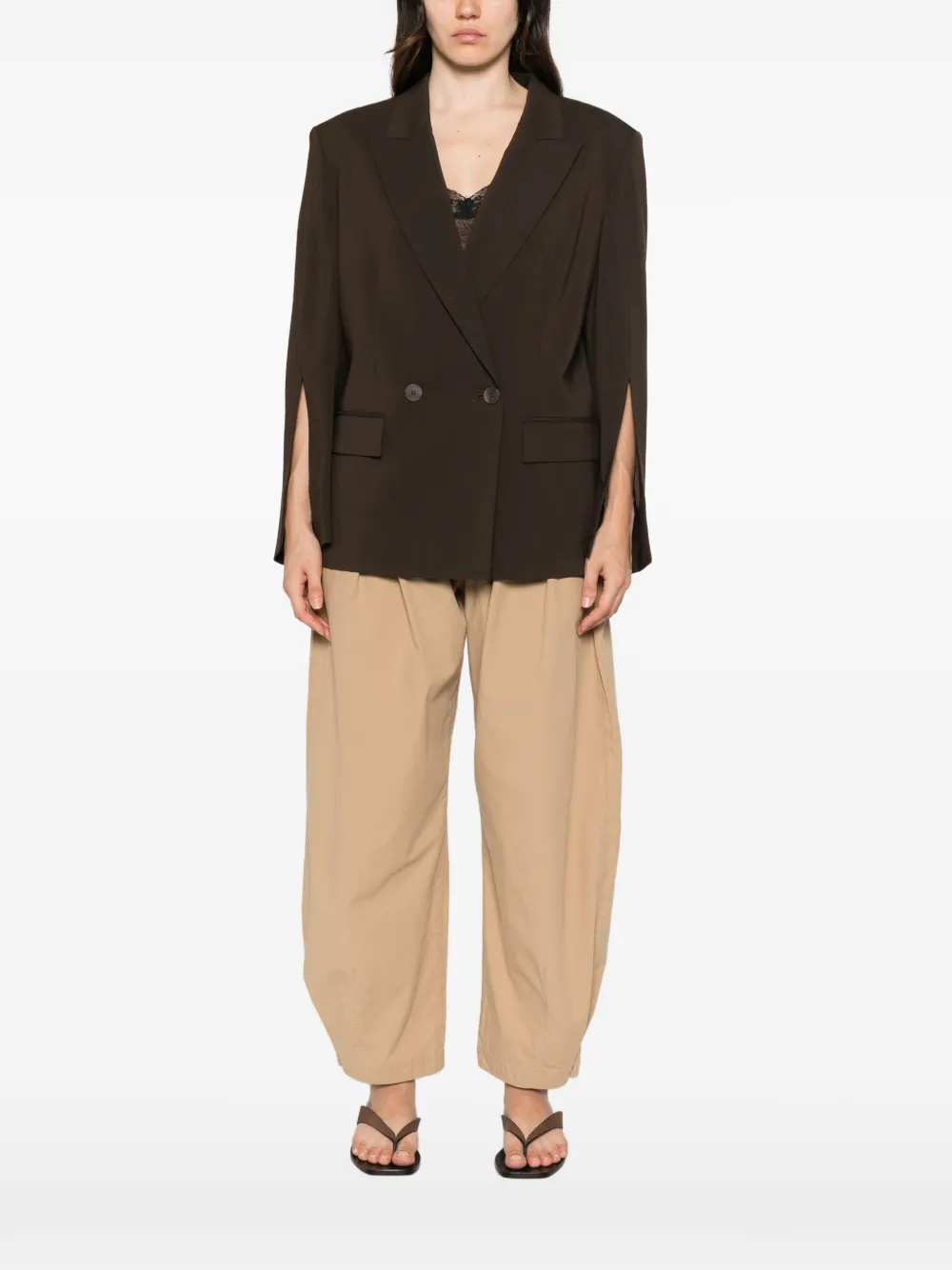 TWINSET Blazer met dubbele rij knopen Bruin