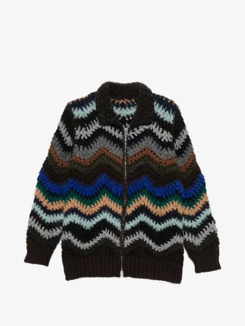 sacai panelled wool-blend coat