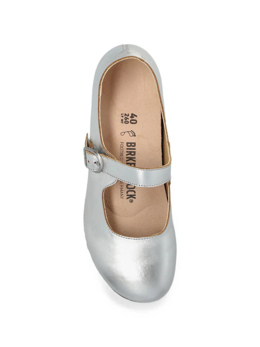 Birkenstock Santa Clarita ballerina's met gespsluiting Zilver