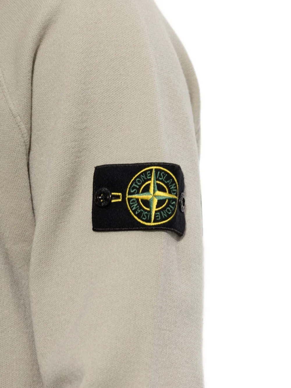 Stone Island Trui met logopatch en raglan mouwen Beige