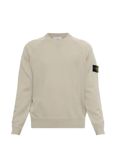 Stone Island logo-patch raglan-sleeve sweater