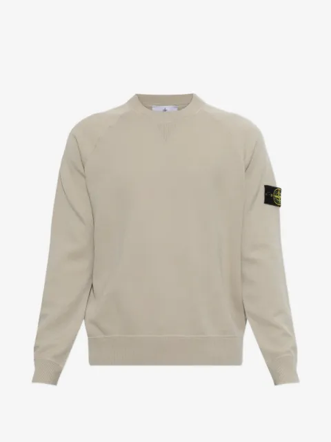 Stone Island logo-patch raglan-sleeve sweater