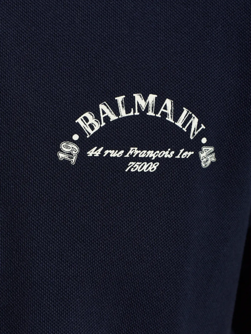 Balmain Katoenen poloshirt met logoprint Blauw