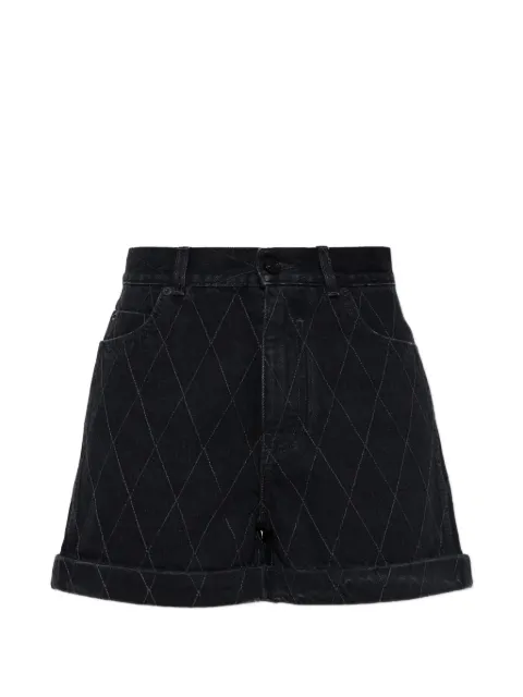 Balmain diamond-quilted turn-up shorts