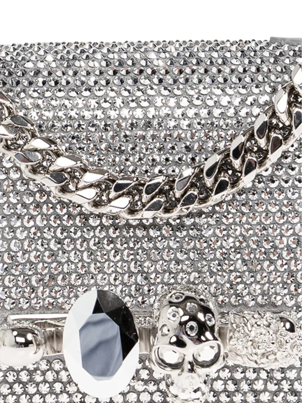 Alexander McQueen Schoudertas verfraaid met kristallen Zilver