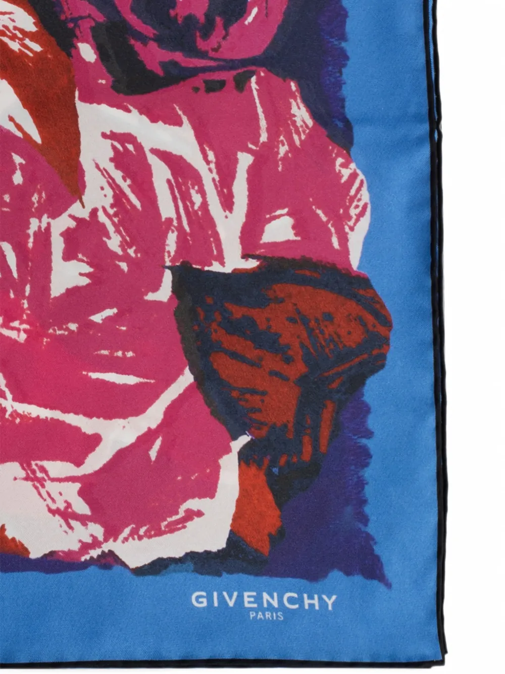 Givenchy Sjaal met bloemenprint Blauw