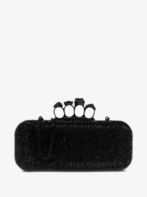Alexander McQueen knuckle crystal-embellished clutch bag