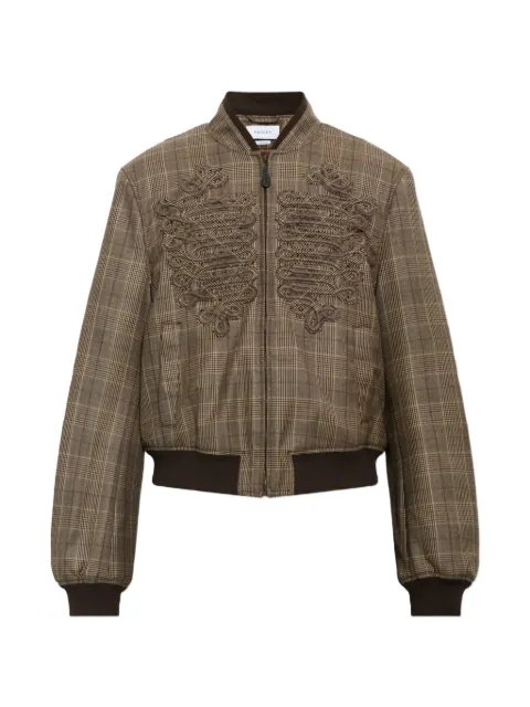 Alexander McQueen check wool bomber jacket