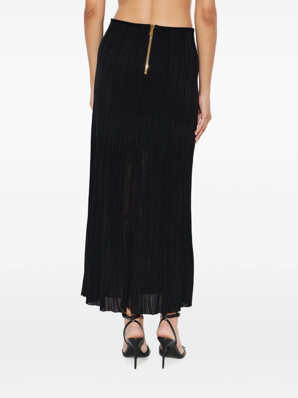 Balmain Plooirok Zwart