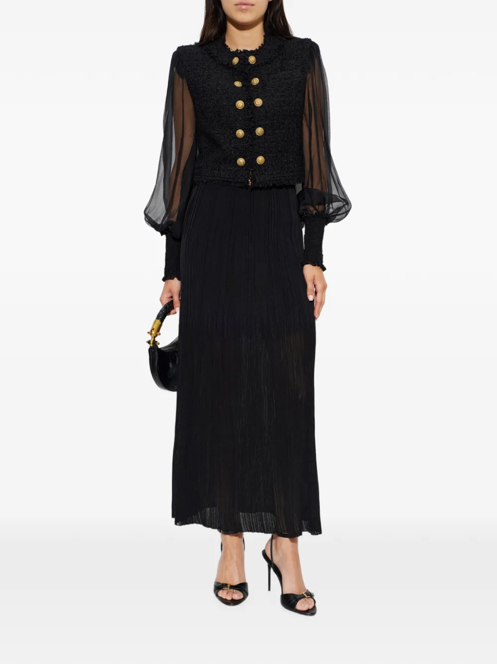 Balmain Plooirok Zwart