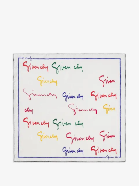 Givenchy logo-print silk scarf